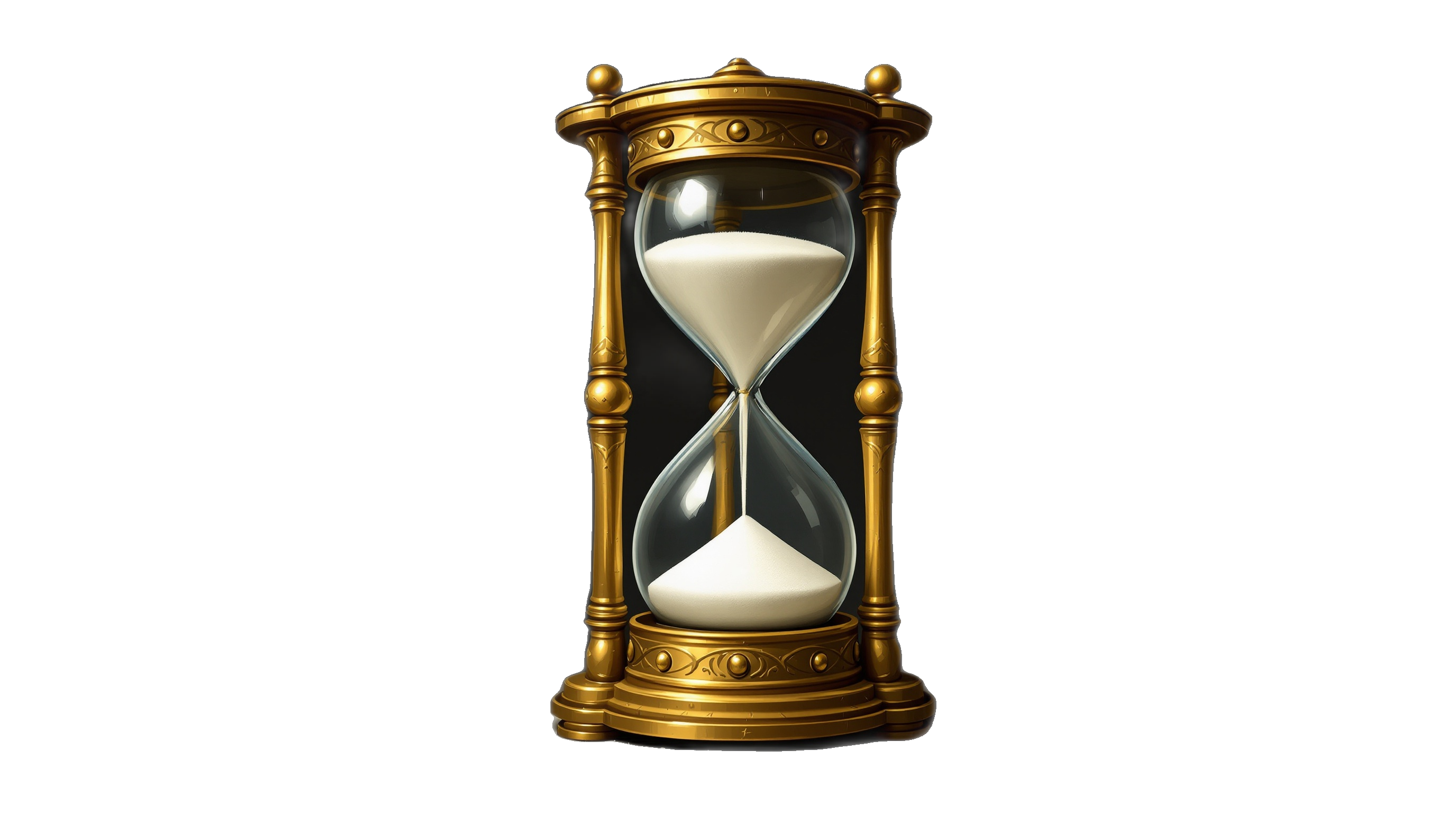 Brass hourglass. Expert verdicts on the clock