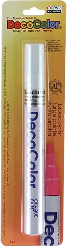 Marvy Uchida Deco Color broad point paint marker in white