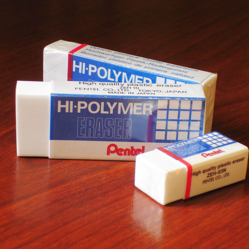 Pentel pen-style erasers