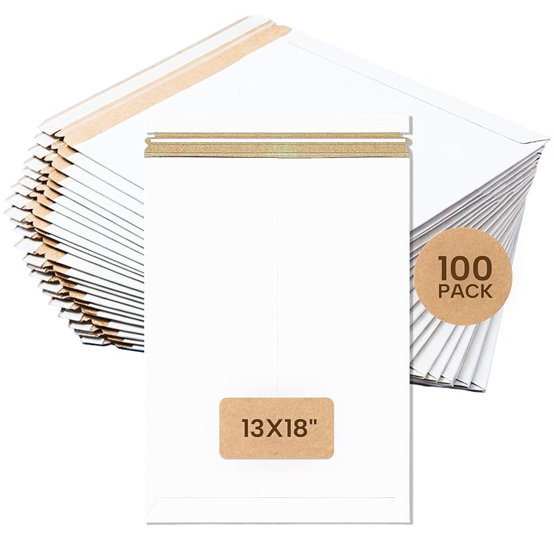 BOX USA rigid stay-flat cardboard mailer envelopes for posters and photos