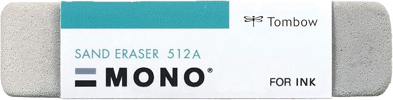 Tombow MONO Sand Eraser silica eraser for removing colored pencil and ink