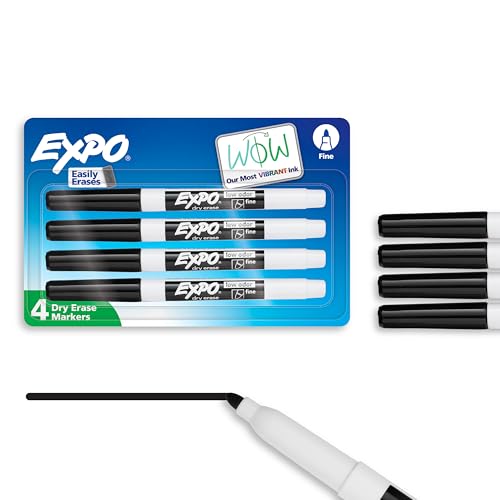 EXPO low-odor fine-tip dry-erase markers black