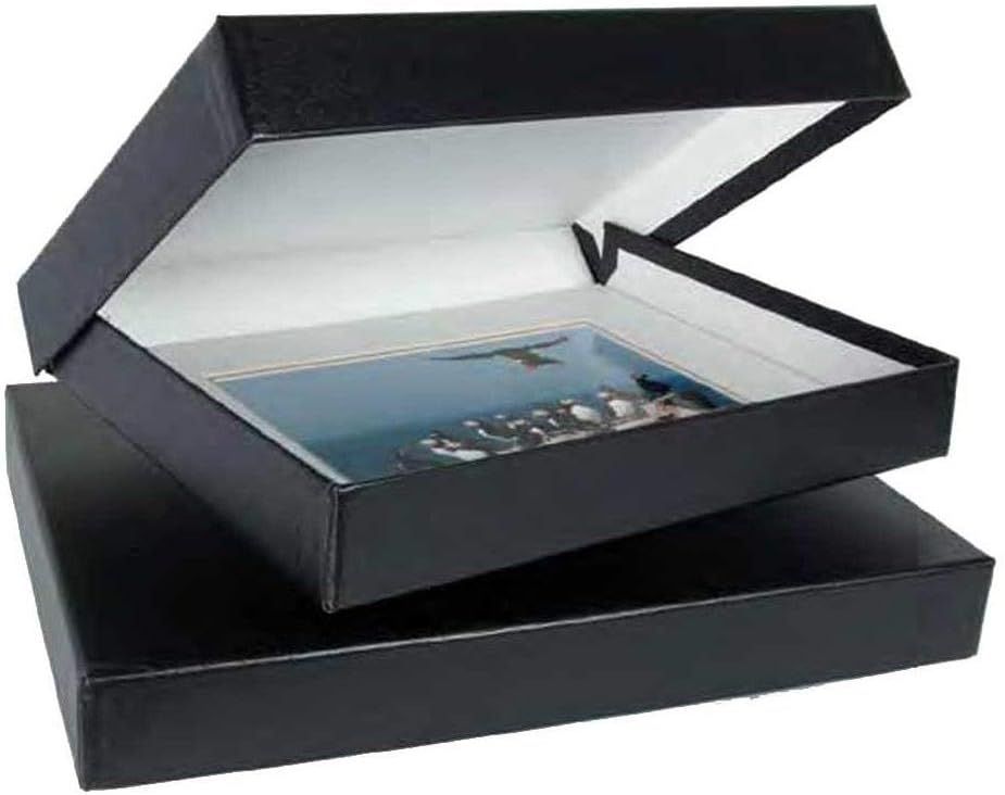 Archival Methods Onyx 11x14x2 inch portfolio box black buckram white lining museum grade