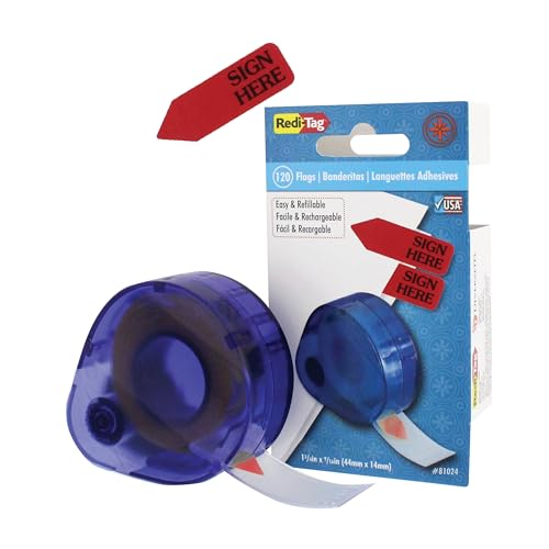 Redi-Tag Sign Here red arrow flags dispenser